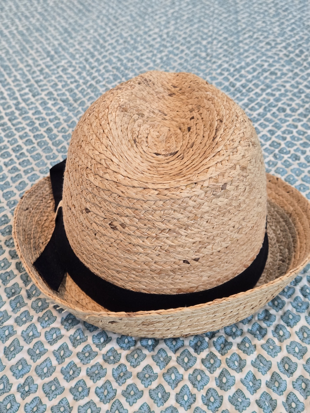 Women's Natural Straw Hat with Black Band